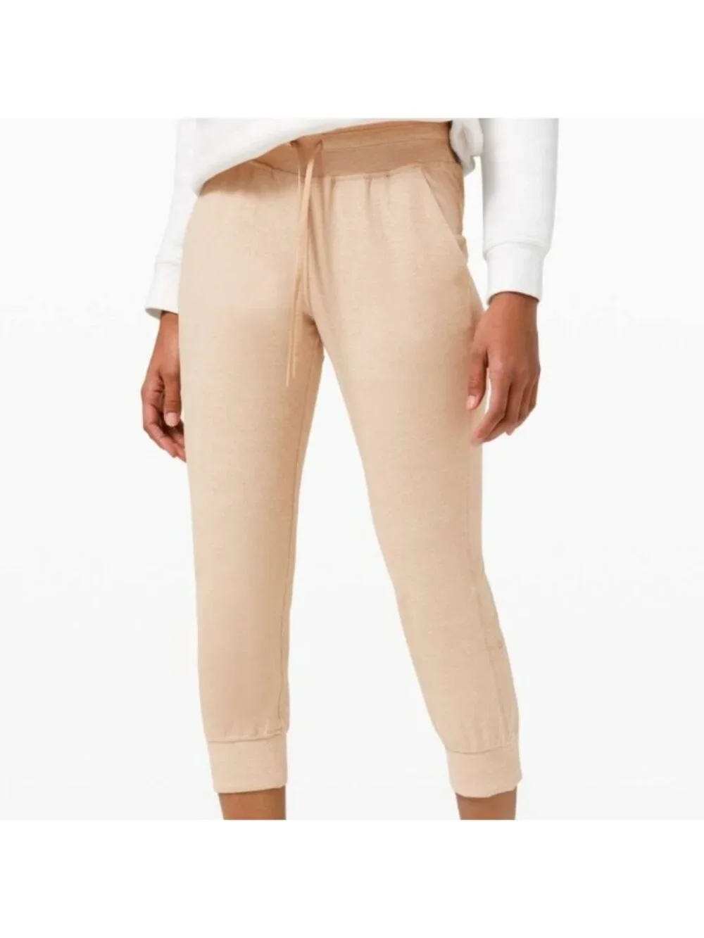 Lululemon Ready to Rulu Jogger Crop Heathered Cafe Au Lait